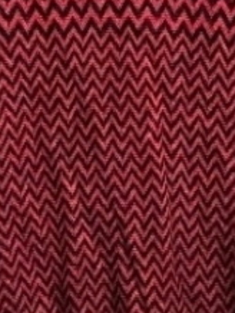 Elegant Zigzag Patterned Dress - Maroon and White
